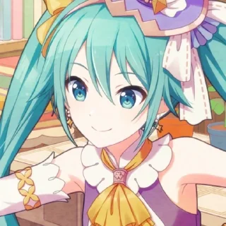 🙂 emoji • | Miku by @stickersaii Telegram sticker 15 of 60