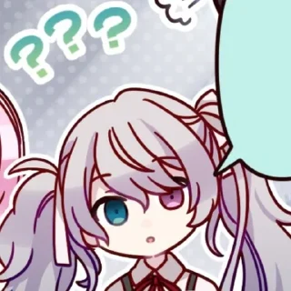 ❓ emoji • | Miku by @stickersaii Telegram sticker 22 of 60