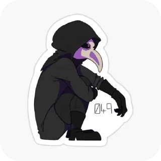 👟 emoji Plague Doctor Telegram sticker 2 of 17