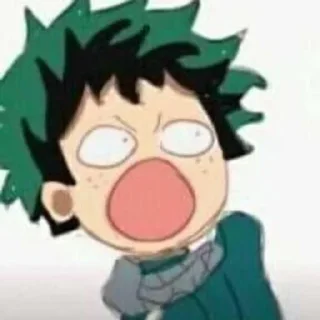 😱 emoji Mha chibi @shchobshokuvaty Telegram sticker 5 of 60