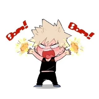 😡 emoji Mha chibi @shchobshokuvaty Telegram sticker 10 of 60