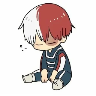 😪 emoji Mha chibi @shchobshokuvaty Telegram sticker 17 of 60