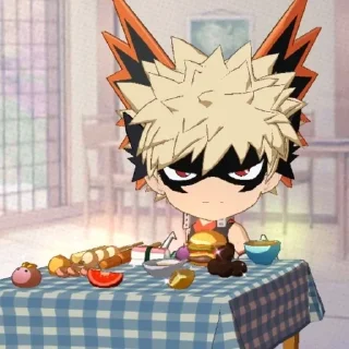 😏 emoji Mha chibi @shchobshokuvaty Telegram sticker 14 of 60