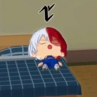 😪 emoji Mha chibi @shchobshokuvaty Telegram sticker 18 of 60