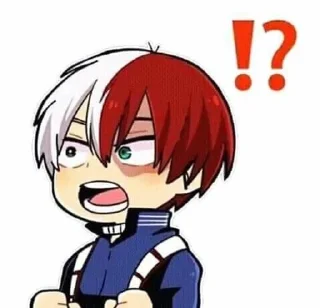 😱 emoji Mha chibi @shchobshokuvaty Telegram sticker 20 of 60