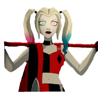 🤨 emoji Харли Квинн Telegram sticker 23 of 112