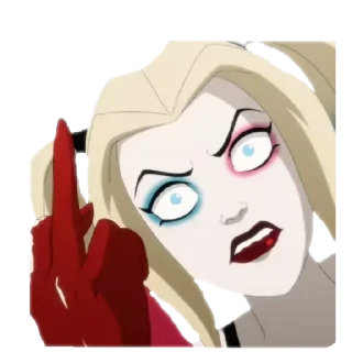 🖕 emoji Харли Квинн Telegram sticker 13 of 112