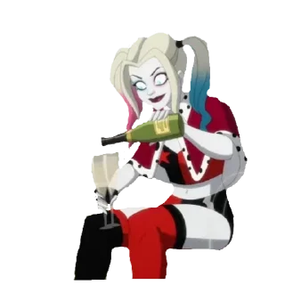 🍾 emoji Харли Квинн Telegram sticker 12 of 112