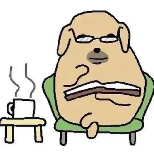 🤓 emoji DOG KAKAOTALK Telegram sticker 6 of 48