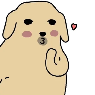 😘 emoji DOG KAKAOTALK Telegram sticker 14 of 48