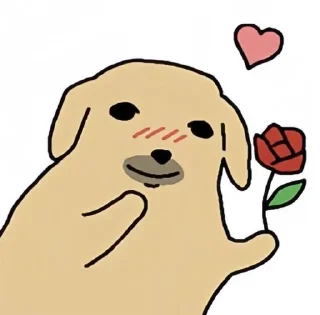 🤭 emoji DOG KAKAOTALK Telegram sticker 13 of 48