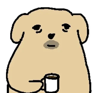 ☕ emoji DOG KAKAOTALK Telegram sticker 5 of 48