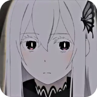 😐 emoji Re:zero  - vlax Telegram sticker 5 of 58