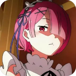 😒 emoji Re:zero  - vlax Telegram sticker 13 of 58