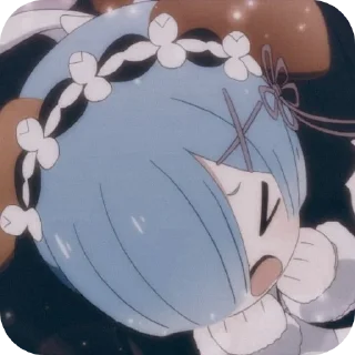😣 emoji Re:zero  - vlax Telegram sticker 23 of 58