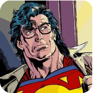 Sticker from Superman comics