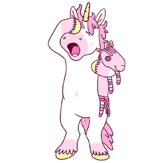 😜 emoji Pink Unicorn @stickersb2b Telegram sticker 9 of 10