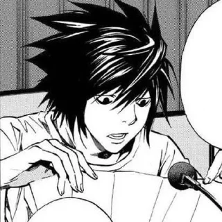📓 emoji L Lawliet | Death Note Telegram sticker 17 of 70