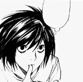 📓 emoji L Lawliet | Death Note Telegram sticker 5 of 70