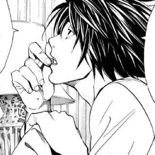 📓 emoji L Lawliet | Death Note Telegram sticker 20 of 70