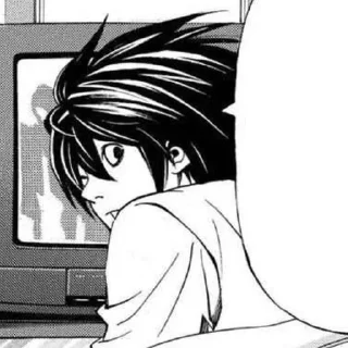 📓 emoji L Lawliet | Death Note Telegram sticker 14 of 70