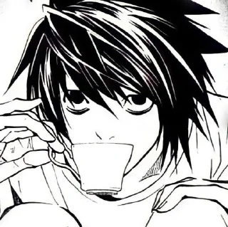 📓 emoji L Lawliet | Death Note Telegram sticker 18 of 70