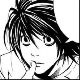 📓 emoji L Lawliet | Death Note Telegram sticker 6 of 70