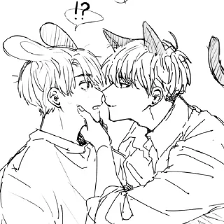 🤍 emoji yaoi by :; Telegram sticker 1 of 15