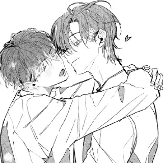🤍 emoji yaoi by :; Telegram sticker 9 of 15