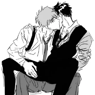 🤍 emoji yaoi by :; Telegram sticker 12 of 15
