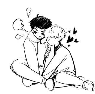 🤍 emoji yaoi by :; Telegram sticker 6 of 15