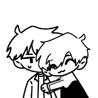 🤍 emoji yaoi by :; Telegram sticker 10 of 15