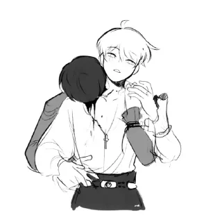 🤍 emoji yaoi by :; Telegram sticker 5 of 15