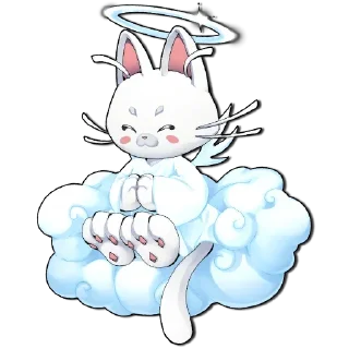 🐱 emoji Neon white Telegram sticker 13 of 109
