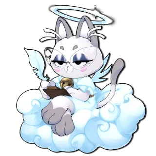 🐱 emoji Neon white Telegram sticker 10 of 109