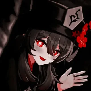 👋 emoji Hu Tao @nekostickerpack Telegram sticker 6 of 45