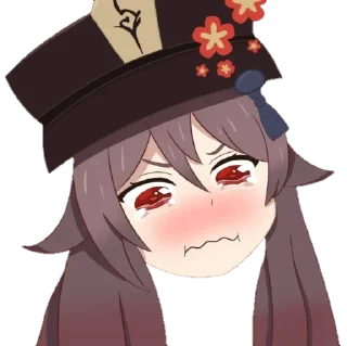 😭 emoji Hu Tao @nekostickerpack Telegram sticker 23 of 45