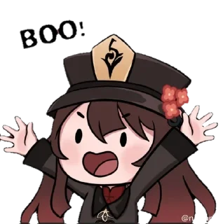 😃 emoji Hu Tao @nekostickerpack Telegram sticker 24 of 45