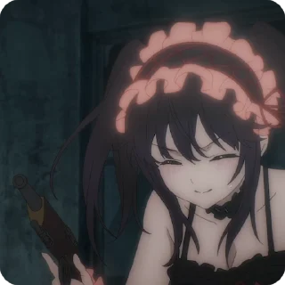 😡 emoji Kurumi Tokisaki🥰 Telegram sticker 6 of 10