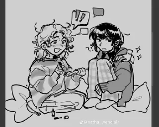 Sticker from Wenclair !! [Wednesday + Enid]
