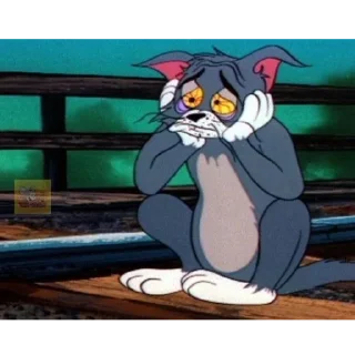 😢 emoji Tom and Jerry Telegram sticker 11 of 55