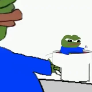☕️ emoji pepe 🐸; @shitpostlidreron Telegram sticker 7 of 39