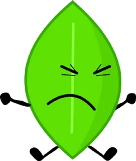 Sticker from leafy BFB/BFDI @sun_yo0