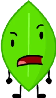 Sticker from leafy BFB/BFDI @sun_yo0