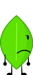 Sticker from leafy BFB/BFDI @sun_yo0