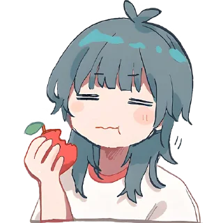 🍎 emoji Медуза-тян @Nyasticks Telegram sticker 13 of 42