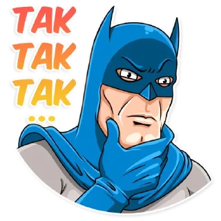 🤔 emoji Бетмен|@Stickery_UA|@Vergisticks Telegram sticker 6 of 35