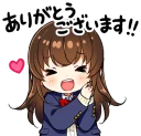 😆 emoji School girl ~Blazer~ :: @line_stickers Telegram sticker 11 of 40