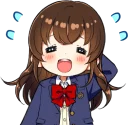 😅 emoji School girl ~Blazer~ :: @line_stickers Telegram sticker 22 of 40