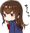 👀 emoji School girl ~Blazer~ :: @line_stickers Telegram sticker 12 of 40